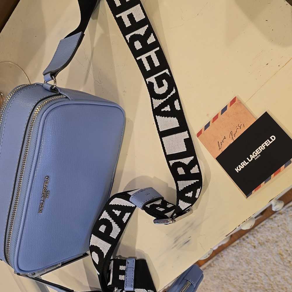 Karl Lagerfeld Light Blue Crossbody Set NWT - Picture 7 of 14